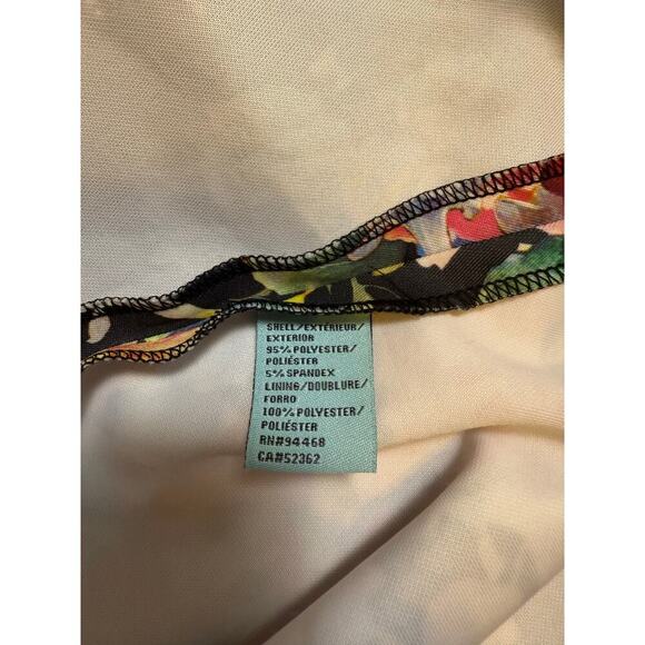 Stella Parker Floral Dress Size 14 Cutout Back Knee Length Colorful - Picture 6 of 7